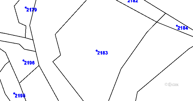 Parcela st. 2183 v KÚ Chromeč, Katastrální mapa