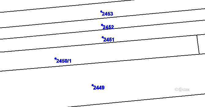 Parcela st. 2450 v KÚ Chromeč, Katastrální mapa