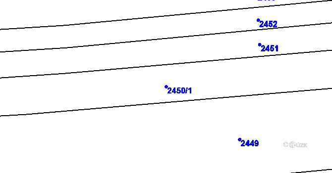 Parcela st. 2450/1 v KÚ Chromeč, Katastrální mapa
