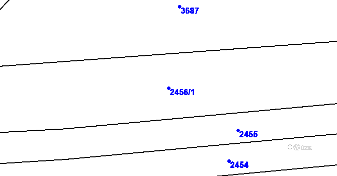 Parcela st. 2456/1 v KÚ Chromeč, Katastrální mapa