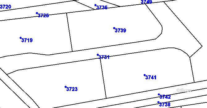 Parcela st. 1077/3 v KÚ Chromeč, Katastrální mapa