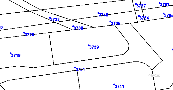 Parcela st. 1077/5 v KÚ Chromeč, Katastrální mapa