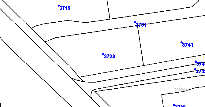Parcela st. 1077/6 v KÚ Chromeč, Katastrální mapa