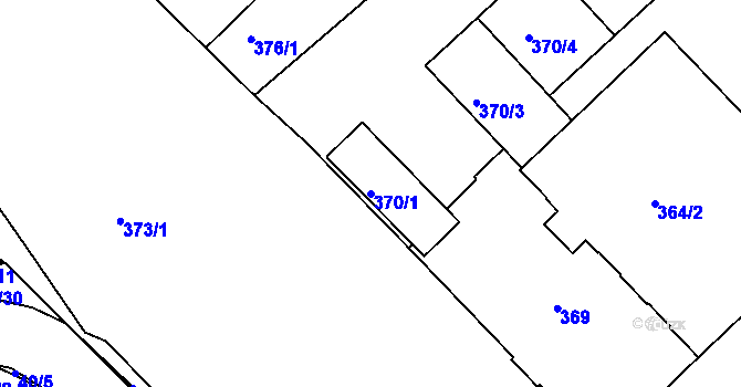 Parcela st. 370/1 v KÚ Chropyně, Katastrální mapa