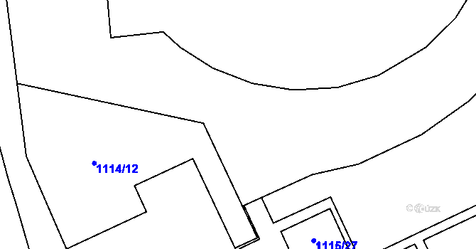 Parcela st. 1114/3 v KÚ Chropyně, Katastrální mapa