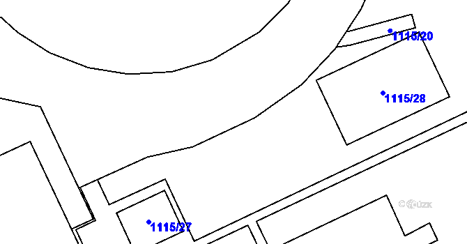 Parcela st. 1114/4 v KÚ Chropyně, Katastrální mapa