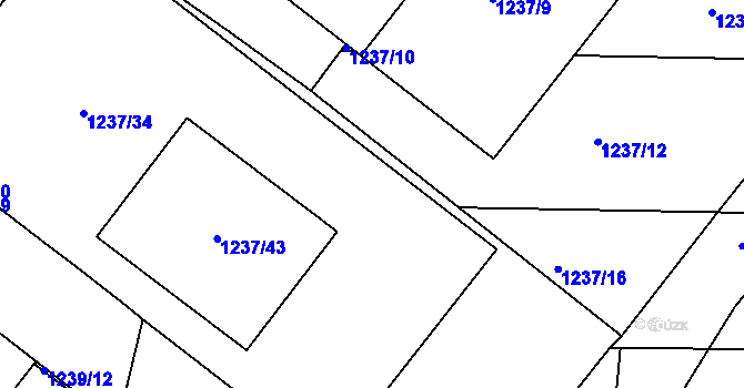 Parcela st. 1237/28 v KÚ Chropyně, Katastrální mapa