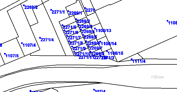 Parcela st. 2269/7 v KÚ Chropyně, Katastrální mapa
