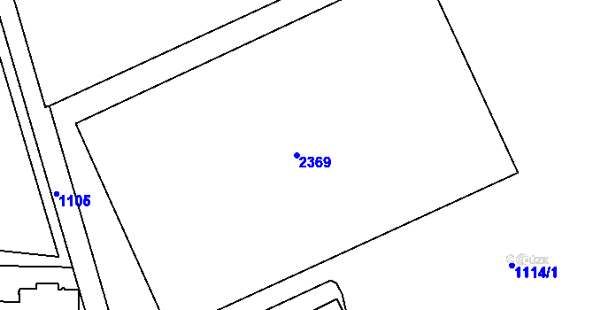 Parcela st. 2369 v KÚ Chropyně, Katastrální mapa