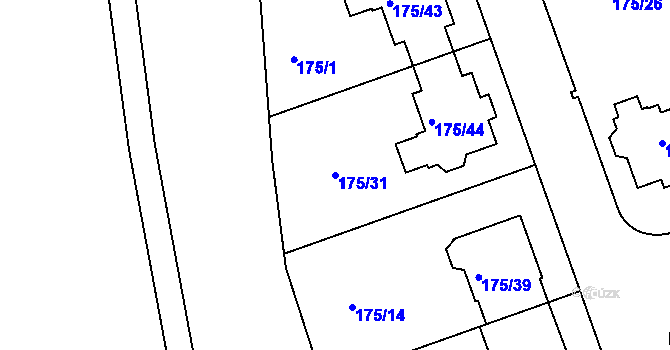 Parcela st. 175/31 v KÚ Chropyně, Katastrální mapa