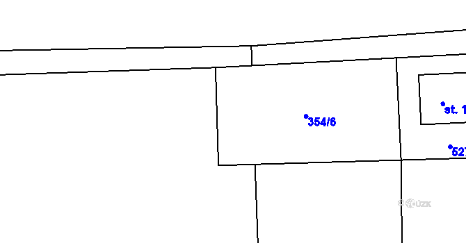Parcela st. 274/3 v KÚ Chroustov, Katastrální mapa