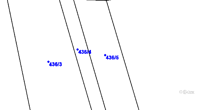 Parcela st. 436/5 v KÚ Chroustov, Katastrální mapa