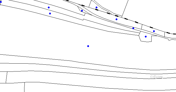 Parcela st. 244/5 v KÚ Chroustov, Katastrální mapa