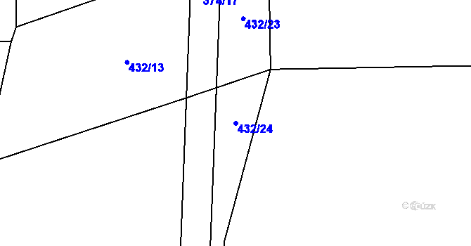 Parcela st. 432/24 v KÚ Chroustov, Katastrální mapa