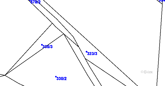 Parcela st. 323/3 v KÚ Chroustov u Miletína, Katastrální mapa