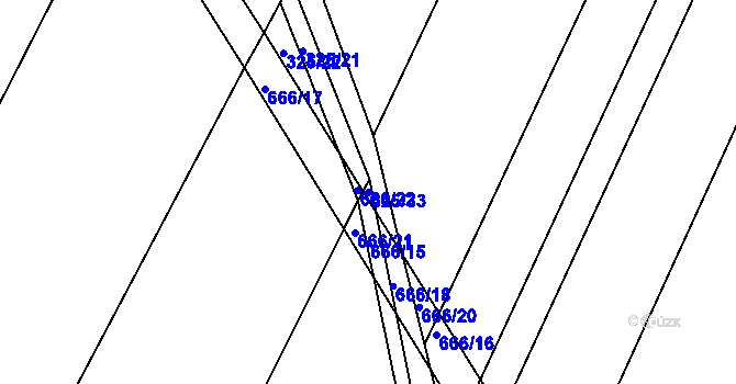 Parcela st. 325/33 v KÚ Chroustovice, Katastrální mapa