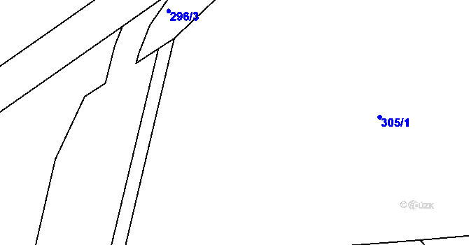 Parcela st. 375/1 v KÚ Chrudichromy, Katastrální mapa