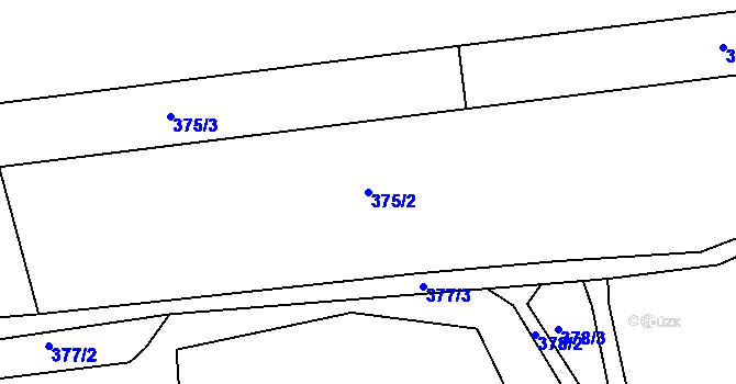 Parcela st. 375/2 v KÚ Chrudichromy, Katastrální mapa