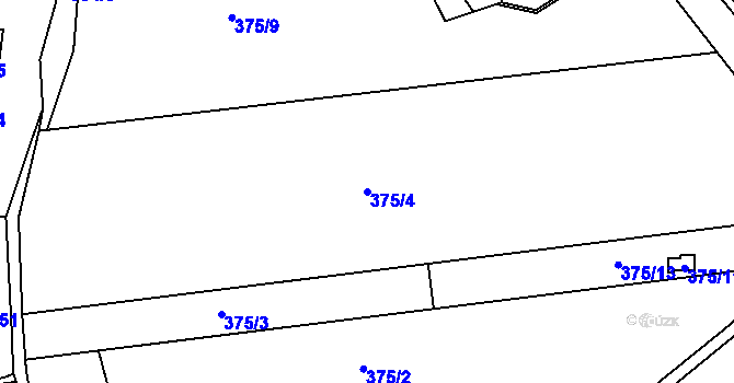 Parcela st. 375/4 v KÚ Chrudichromy, Katastrální mapa