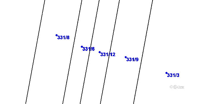 Parcela st. 331/12 v KÚ Chrudichromy, Katastrální mapa
