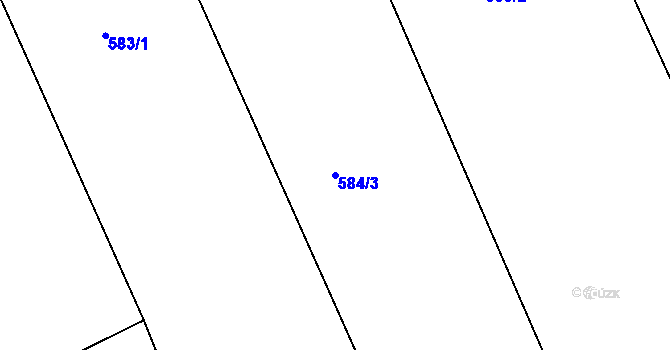 Parcela st. 584/3 v KÚ Chrudim, Katastrální mapa