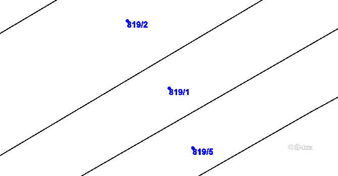 Parcela st. 819/1 v KÚ Chrudim, Katastrální mapa