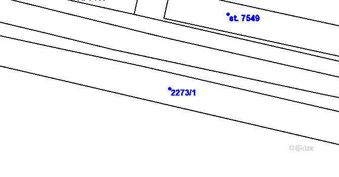 Parcela st. 2273/1 v KÚ Chrudim, Katastrální mapa
