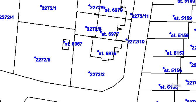 Parcela st. 6976 v KÚ Chrudim, Katastrální mapa