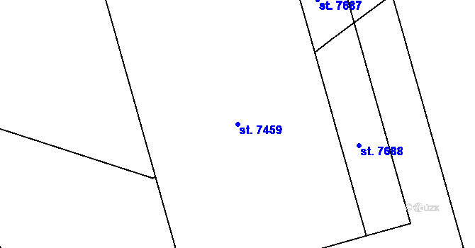 Parcela st. 7459 v KÚ Chrudim, Katastrální mapa