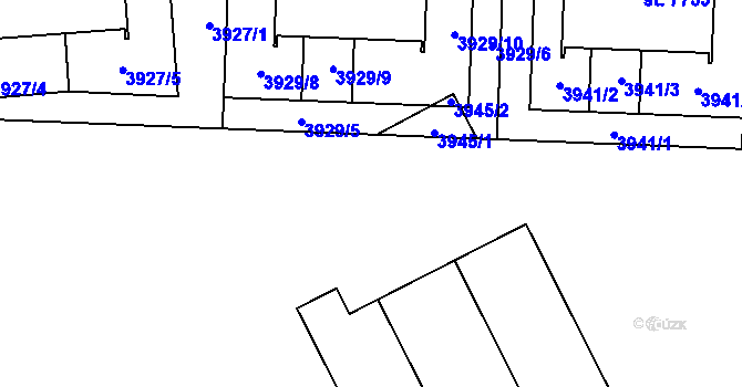 Parcela st. 5417 v KÚ Chrudim, Katastrální mapa