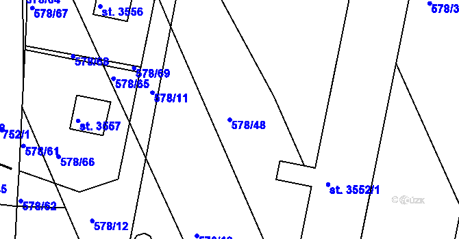 Parcela st. 578/48 v KÚ Chrudim, Katastrální mapa