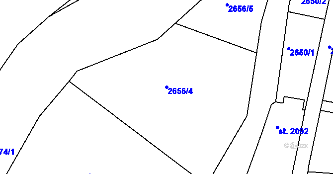 Parcela st. 2656/4 v KÚ Chrudim, Katastrální mapa