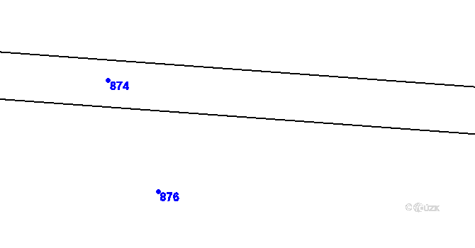 Parcela st. 647/25 v KÚ Chřešťovice, Katastrální mapa