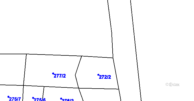 Parcela st. 272/10 v KÚ Jehnědno, Katastrální mapa