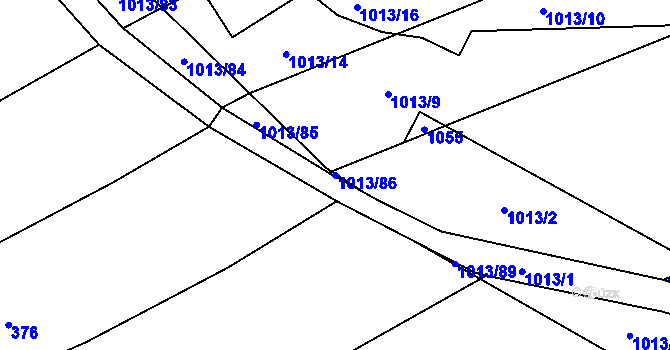 Parcela st. 1013/86 v KÚ Kostelany, Katastrální mapa
