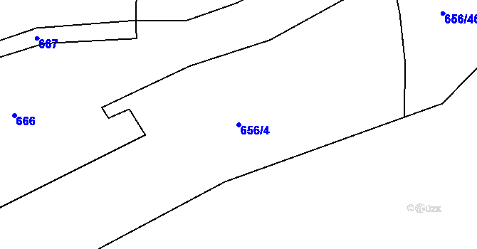 Parcela st. 656/4 v KÚ Holovousy, Katastrální mapa