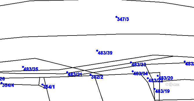 Parcela st. 483/39 v KÚ Holovousy, Katastrální mapa