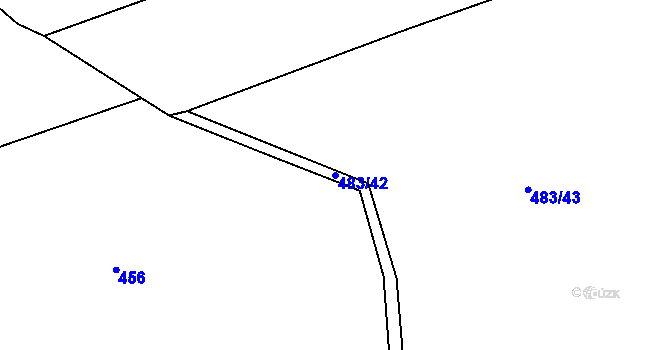 Parcela st. 483/42 v KÚ Holovousy, Katastrální mapa