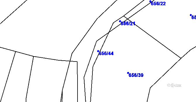 Parcela st. 656/44 v KÚ Holovousy, Katastrální mapa