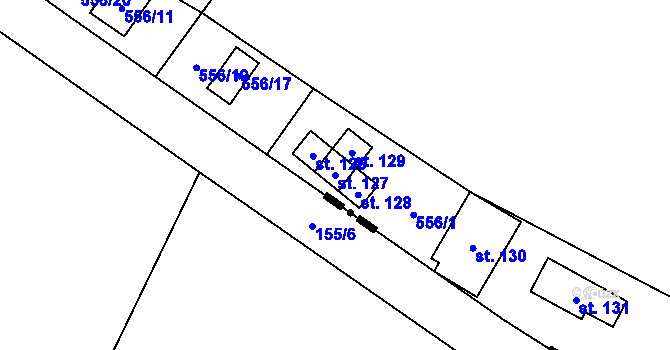 Parcela st. 127 v KÚ Chříč, Katastrální mapa