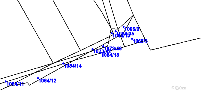 Parcela st. 1084/18 v KÚ Studená u Chříče, Katastrální mapa