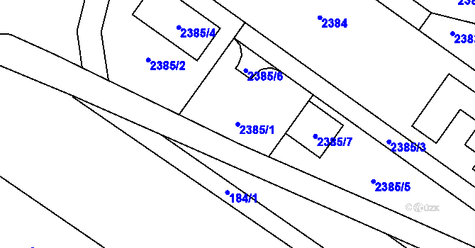 Parcela st. 2385/1 v KÚ Chudčice, Katastrální mapa