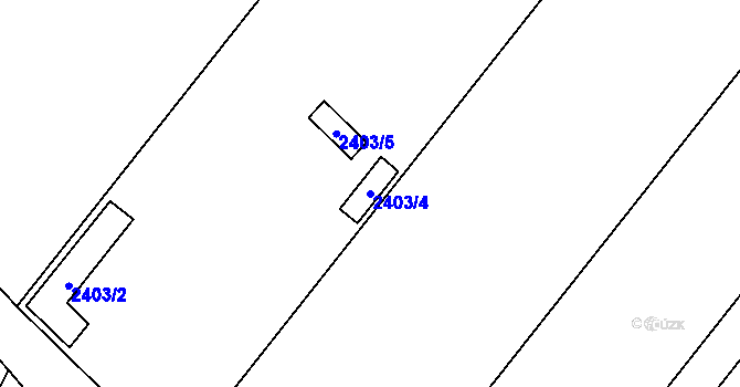 Parcela st. 2403/4 v KÚ Chudčice, Katastrální mapa
