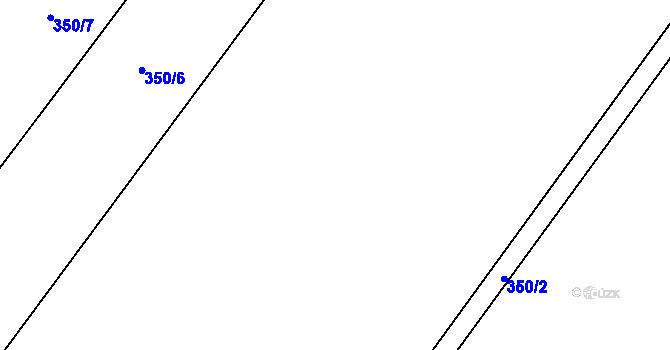 Parcela st. 350/4 v KÚ Chudenice, Katastrální mapa