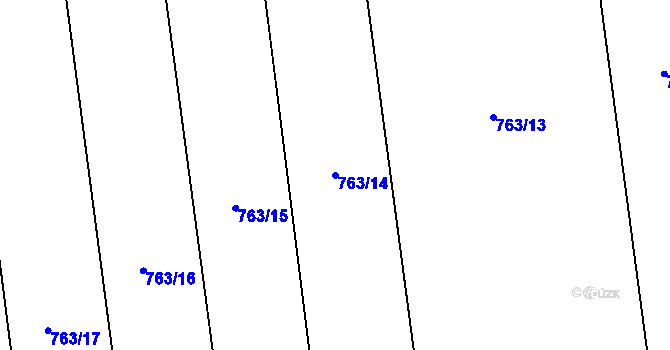 Parcela st. 763/14 v KÚ Chudenice, Katastrální mapa