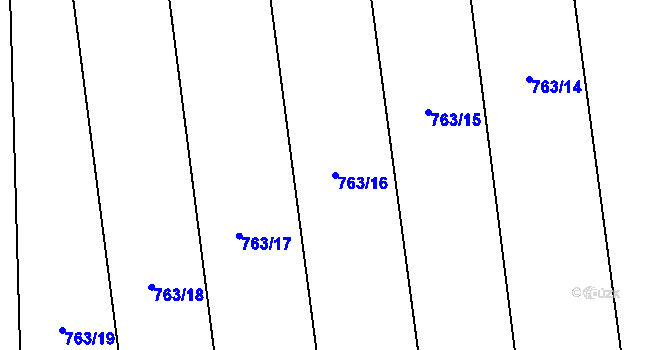 Parcela st. 763/16 v KÚ Chudenice, Katastrální mapa