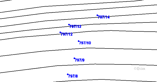 Parcela st. 797/10 v KÚ Chudenice, Katastrální mapa