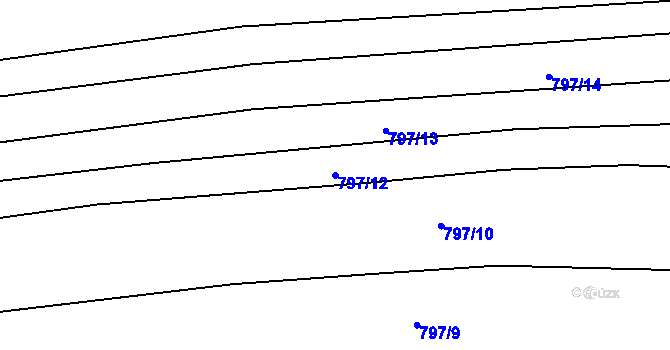 Parcela st. 797/12 v KÚ Chudenice, Katastrální mapa