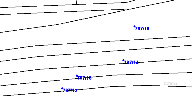Parcela st. 797/15 v KÚ Chudenice, Katastrální mapa