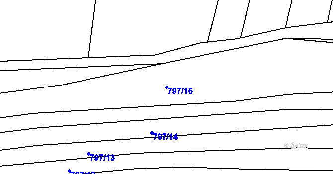 Parcela st. 797/16 v KÚ Chudenice, Katastrální mapa